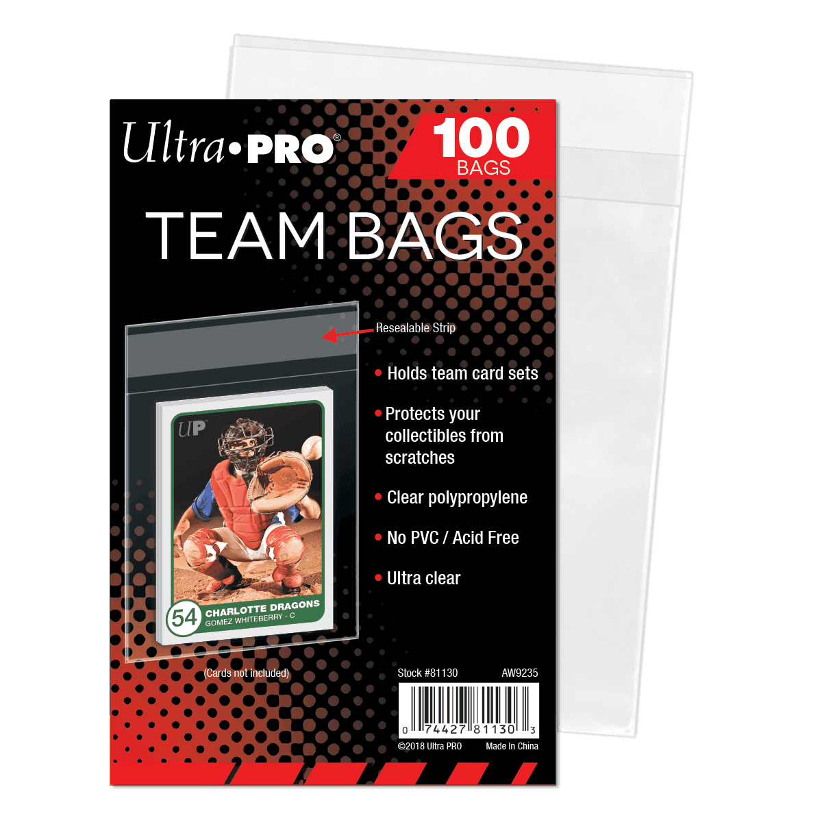 Ultra Pro Resealable Team Bags (100)