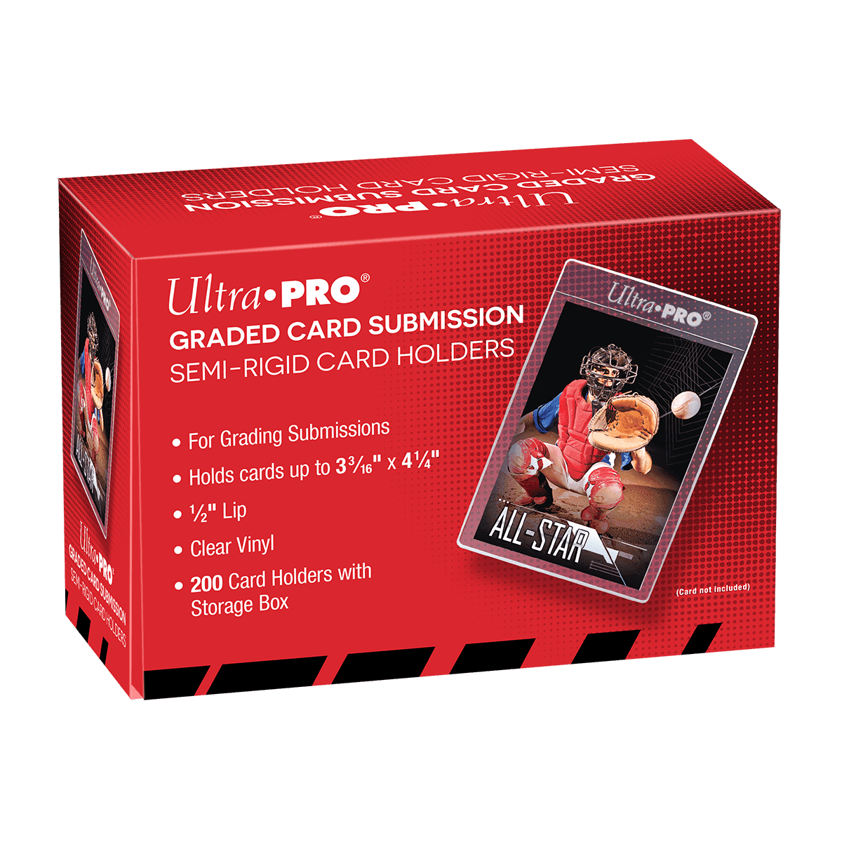 Ultra Pro Semi-Rigid Card Holders — 1/2" Lip Tall (200)