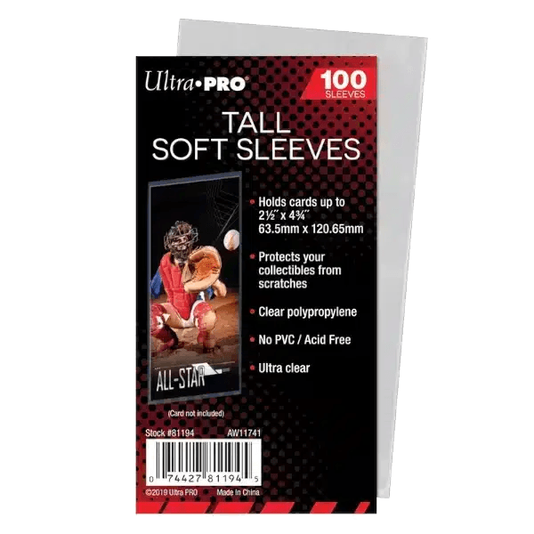 Ultra Pro Tall Soft Sleeves (100 sleeves)