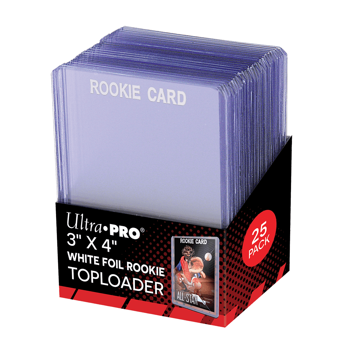 Ultra Pro Toploaders — 3" x 4" Rookie White (25)