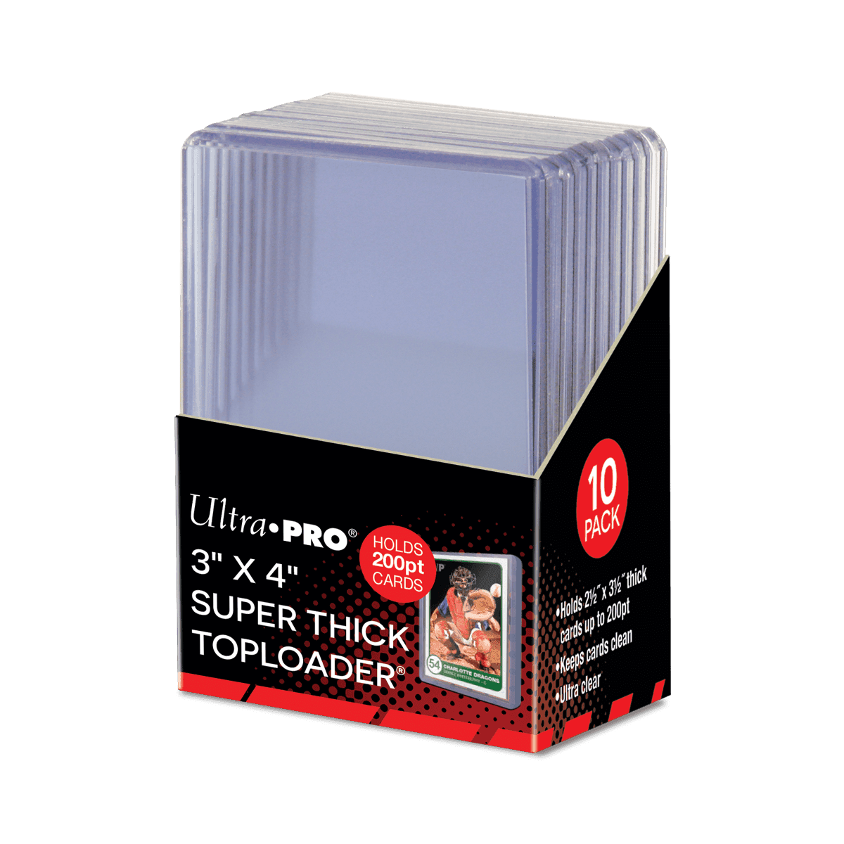 Ultra Pro Toploaders — 3" x 4" Super Thick 200PT (10)